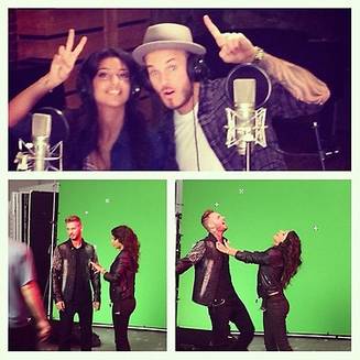 MP et Tal tournent le clip de leur duo Envole Moi ©Twitter